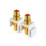 ADAPTADOR EMPALME AUDIO  RCA ROJO TIPO DADO - NETCOM - Imagen 2