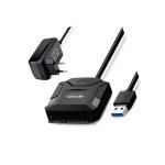 ADAPTADOR USB 3.0 A SATA III CON UASP PARA HDD SDD 2.5" y 3.5" , 8 TB MAX - NETCOM - Imagen 3